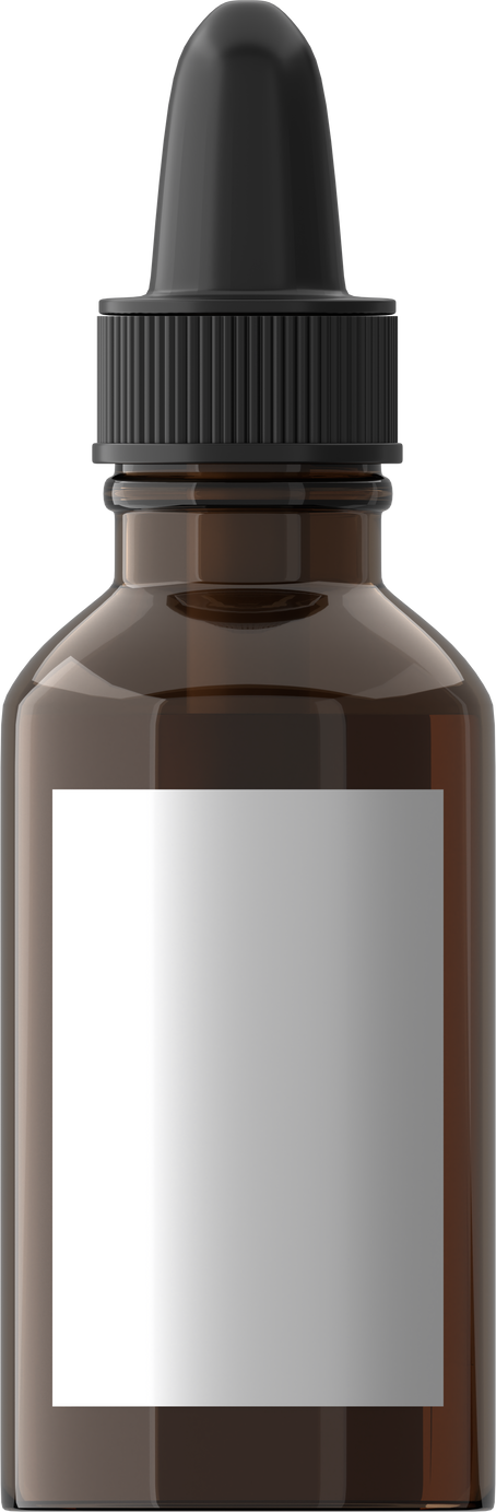 Blank serum bottle skincare. Dropper bottle for mockup.